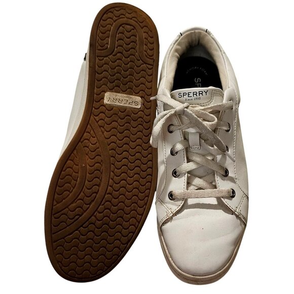 Sperry Women's White Femmes Canvas Sneakers Size 11 (STS 86035) - Picture 8 of 10